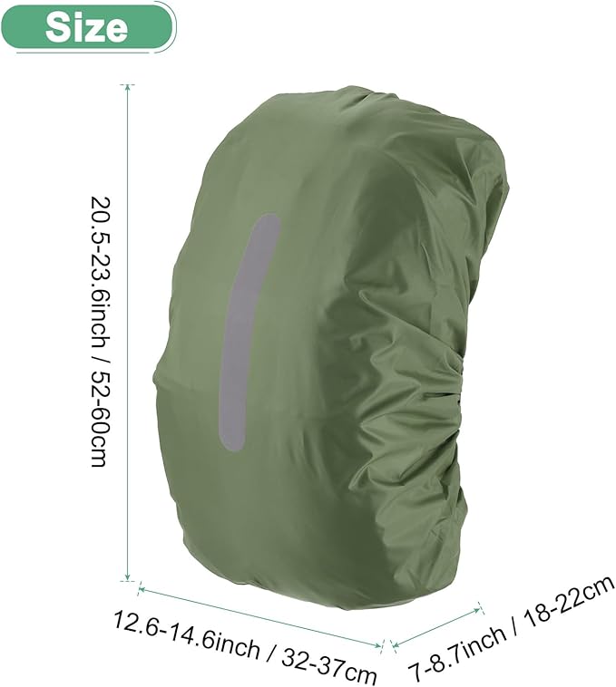 Waterproof Backpack Rain Cover Waterproof Backpack Cover, Bag Rain Cover with A Vertical Reflective Strap for Hiking/Biking/Camping/Outdoor Traveling