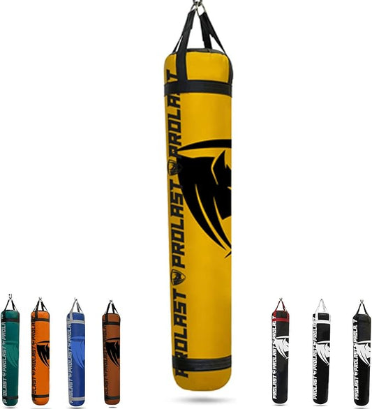 PROLAST Heavy Punching Kicking Bag for Adults, Boxing, MMA, Martial Arts, Muay Thai, Strength Training Equipment, Filled/Unfilled, 6ft, 150 lbs, Special Edition Logo
