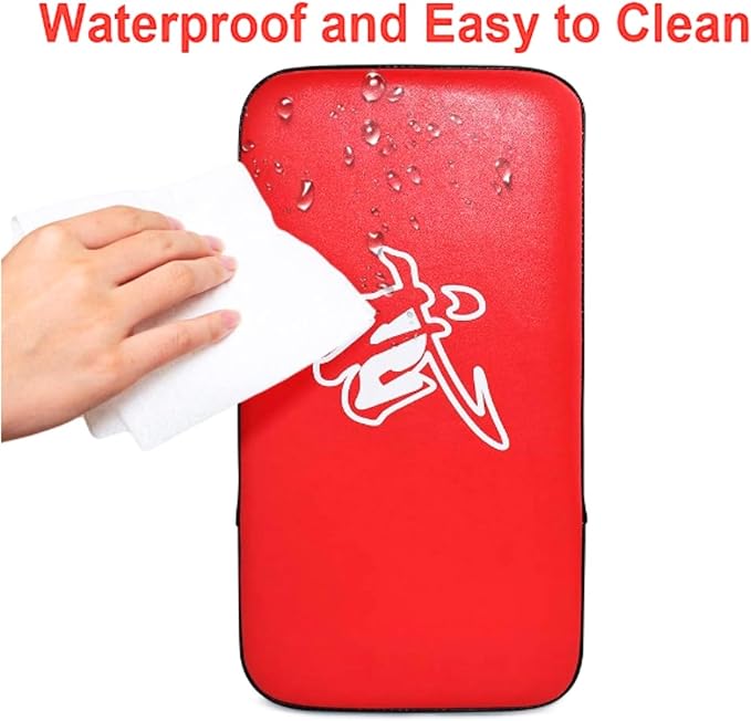 TLBTEK Taekwondo Kick Shield - Muay Thai MMA Karate Kickboxing Training Pads - Curved Leather Strike Shield