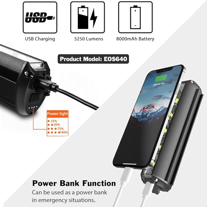 Best Bright Bike Light for Night Riding, 1000 Lumen Bicycle Light High Beam Low Beam, Rechargeable Bicycle Headlight Set, Waterproof Bike Headlight