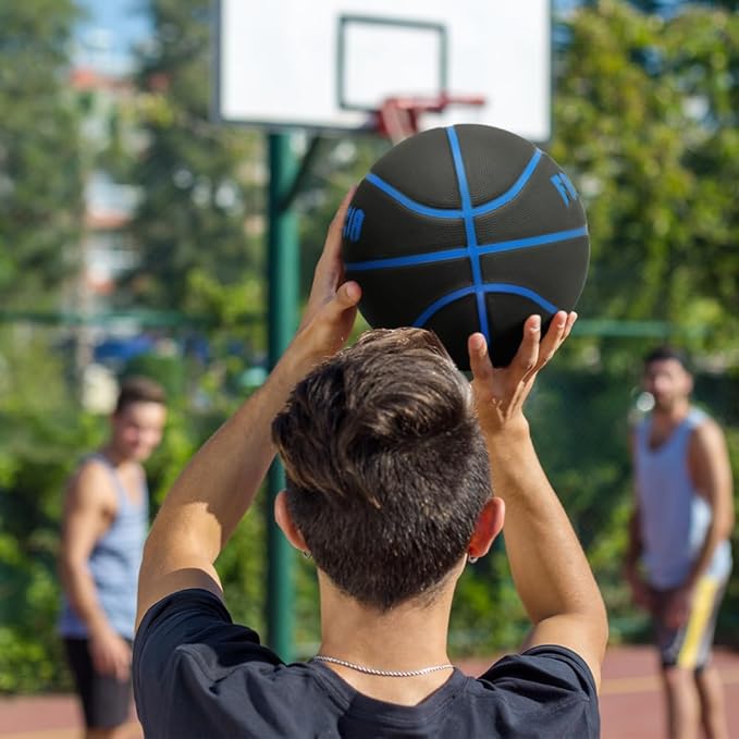 Basketball Ball Size 7 for Adult, Outdoor Indoor Training Basketball with Pump