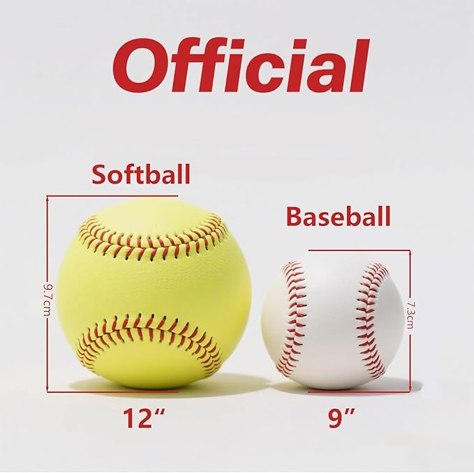 Tballs Training Baseballs Sponge Rubber Core, Reduced Impact Safety Baseballs, Unmarked Tee Ball Practice Baseball for League Play, Pitching, Hitting, Fielding, Autograph, Gifts