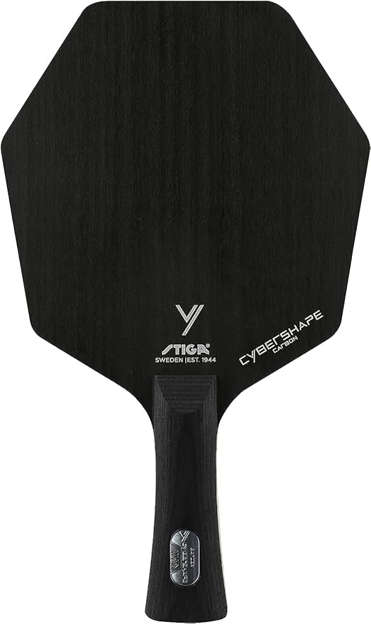 Stiga Cybershape Carbon Table Tennis Blade | Ping Pong Paddle - Unique Design for Larger Hitting Area & Increased Control - Competition Approved