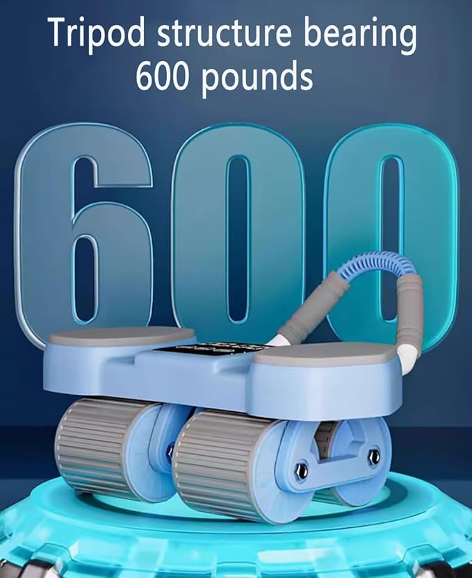 Ab roller wheel,The upgraded four-wheel abdominal wheel used for enhancing abdominal muscle exercises is abdominal fitness wheel that is more suitable for the home gym., Blue