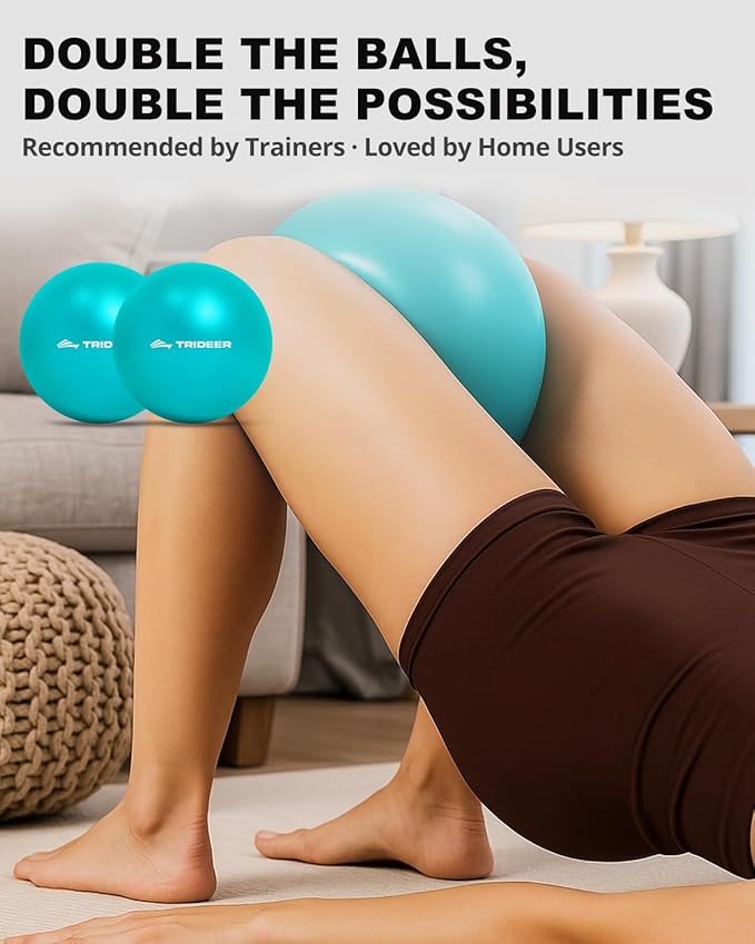 Trideer Pilates Ball - 9 Inch Core Ball for Physical Therapy, Yoga, Stability & Workout - Office & Home Gym