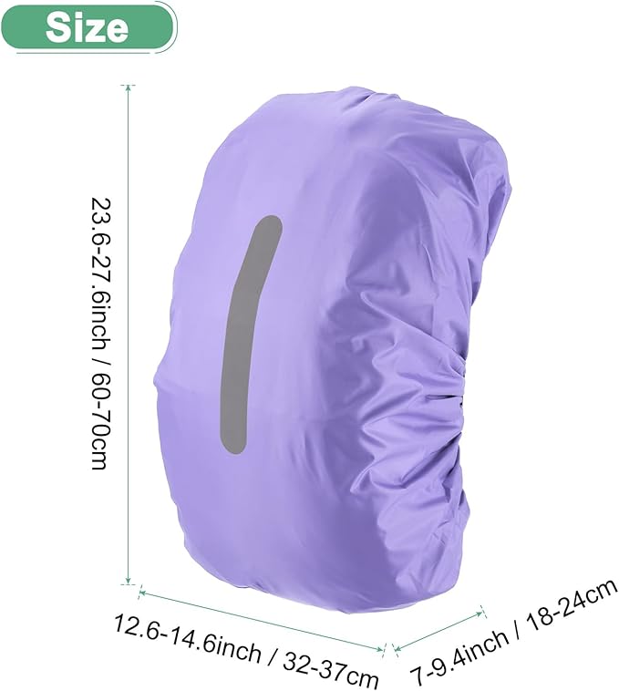 Waterproof Backpack Rain Cover Waterproof Backpack Cover, Bag Rain Cover with A Vertical Reflective Strap for Hiking/Biking/Camping/Outdoor Traveling