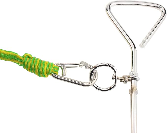 MOOCY Screw Anchor System for Small Boats, PWC, Kayak,Canoes,Paddle Boards (SUP)| Sand Spike - Includes 16-Foot Anchor Line, Float and Clip