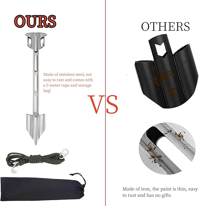 Boat Anchor/Kayak Anchor/Jet Ski Anchor/Shallow Water Sand Anchor (Hollow Design, 17 '' L & 3.5'' W)