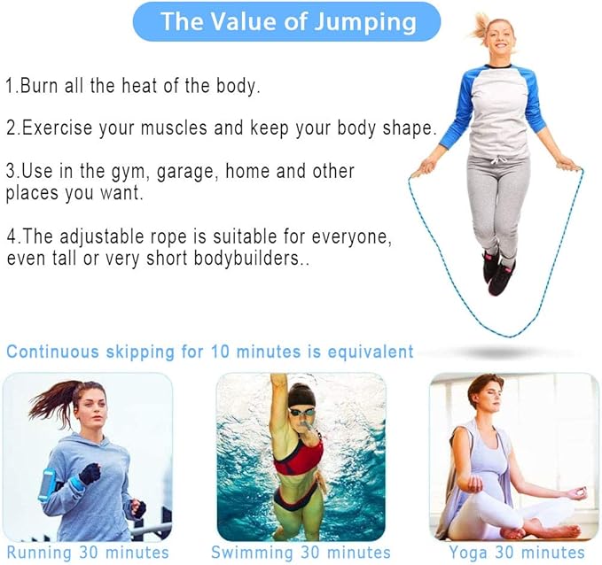 Jump Rope Kids, 7ft Adjustable Cotton Skipping Rope with Wooden Handle for Boys and Girls Fitness Outdoor Exercise