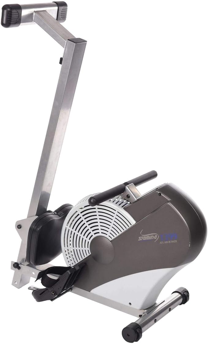 Stamina ATS Air Rower Machine with Smart Workout App - Foldable Rowing Machine with Dynamic Air Resistance for Home Gym Fitness - Up to 250 lbs Weight Capacity