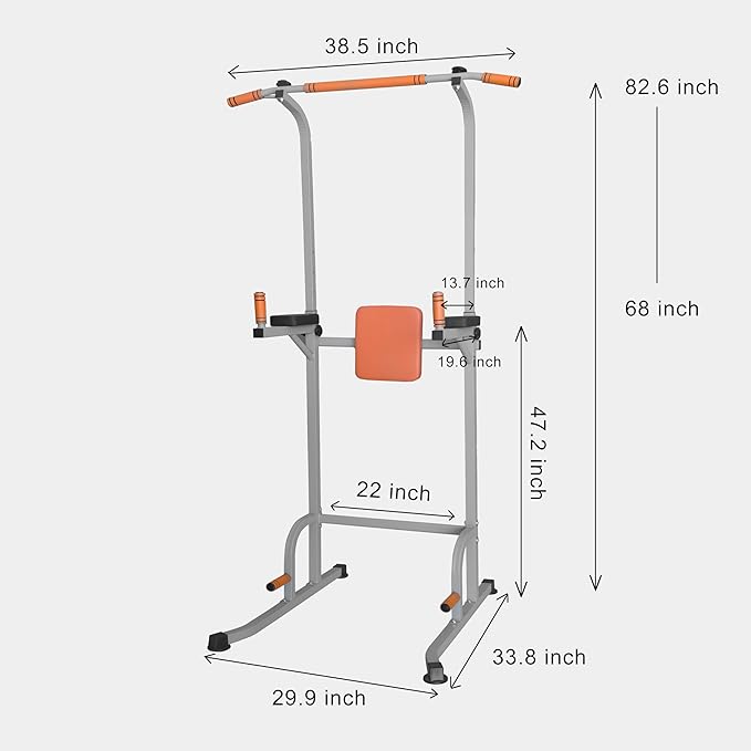 Power Tower Pull Up Bar Dip Station Dip Stand Multi-Function Home Gym Strength Training Fitness Equipment