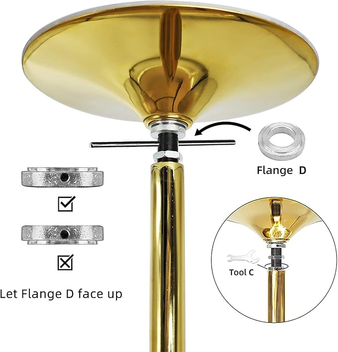 PRIOR FITNESS Premium Dance Pole Removable 45mm Spinning & Static Dancing Pole Heavy-Duty Steel Pole Dancing Pole, Adjustable Height Professional Grade Excellent for Home Exercise Club Gym