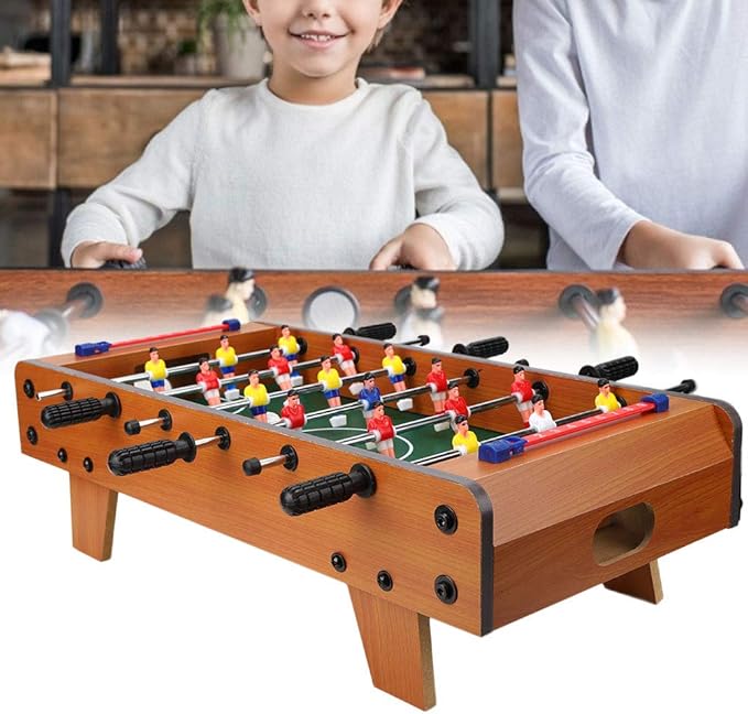 Table Soccer Game for Kids, Portable Educational Table Top Foosball Game with Ball and Score Keeper, Mini Foosball Table for Adults and Kids, 360 Degree Rotation, Easy to Store