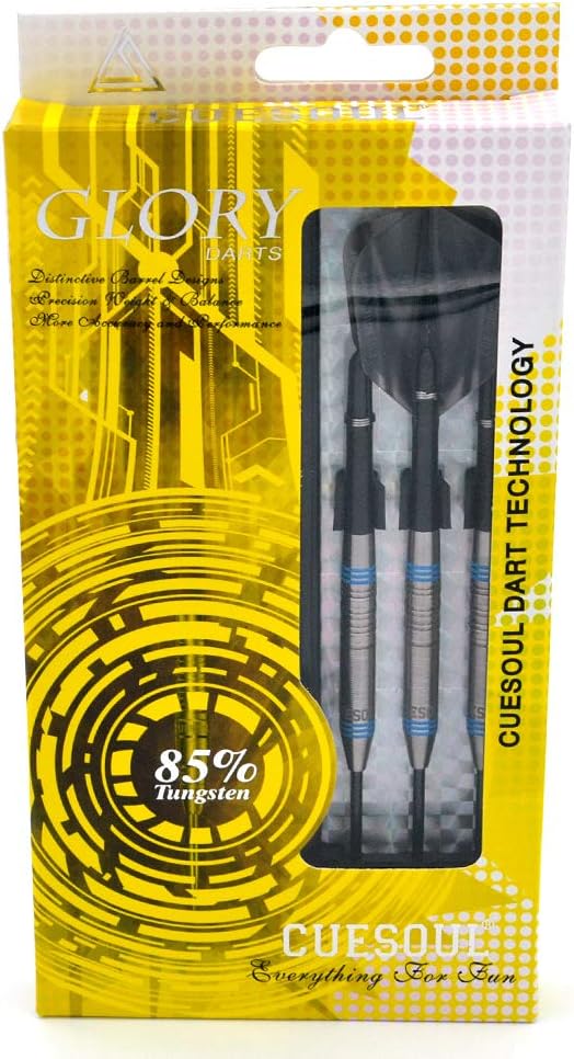 CUESOUL Professional Tungsten Steel Tip Dart Set 85% Tungsten 22g/24g/26g-Glory Series