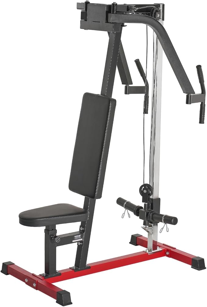 VEVOR Chest Press Machine, Bench Press Set, Adjustable Flat Incline Bench with Independent Converging Arms, Upper Chest Equipment, Fitness Home Gym Equipment Chest