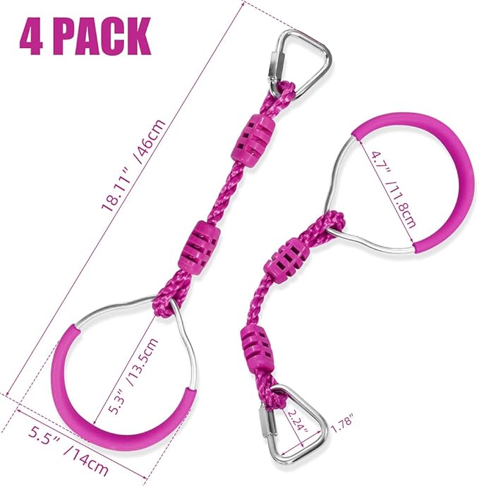 Ninja Ring Fitness Gymnastic Ring Climbing Bar Workout Outdoor Backyard Playground Training Equipment Play Set, Jungle Gym Fist Hanging Swing Monkey Bars Ninja Warrior Obstacle Course Trapeze Playsets
