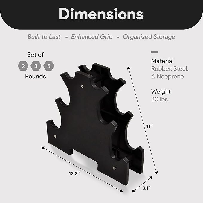 BalanceFrom Rubber Coated Hex Dumbbell Weight Set with Storage Rack, 100LB or 150LB or 200LB Set, 5-20 lbs or 5-25 lbs or 10-30 lbs Pairs