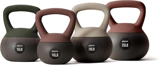 Soft Kettlebells with Cushioned Impact-Resistant Base and Anti-Slip, Wide-Grip Handle for Home Workouts, Weightlifting, and Full Body Strength Training