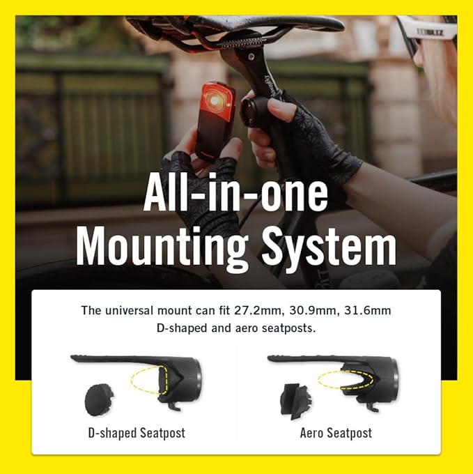 Bryton GARDIA R300L Cycling/Bike Radar with Tail Light, Visual and Audible Alerts for Vehicles up to 207 Yards Away, IPX7 Waterproof, Viewing Angle 220°, Support APP Display