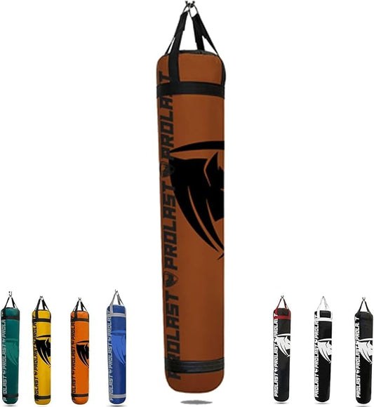 PROLAST Heavy Punching Kicking Bag for Adults, Boxing, MMA, Martial Arts, Muay Thai, Strength Training Equipment, Filled/Unfilled, 6ft, 150 lbs, Special Edition Logo