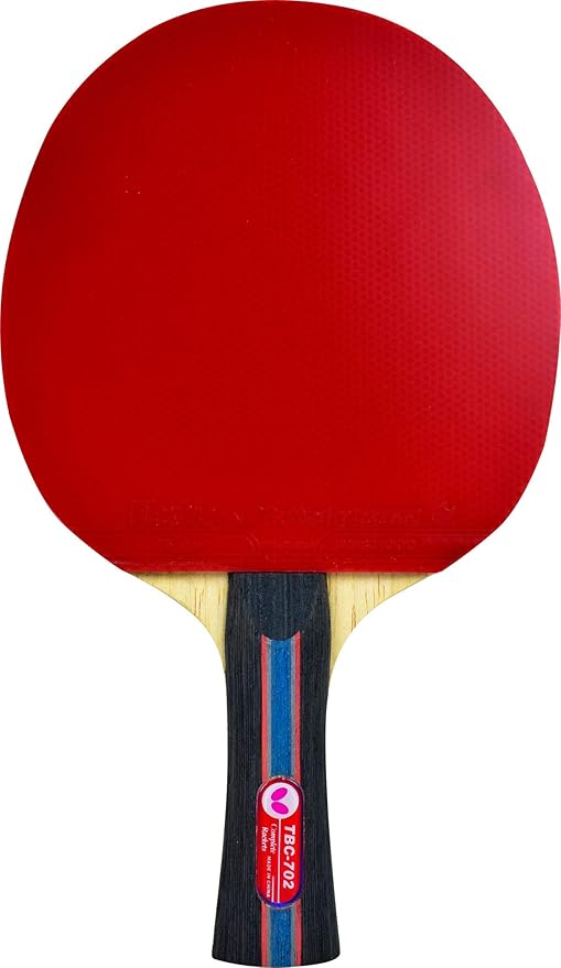 Butterfly B702FL Shakehand Table Tennis Racket | China Series | Powerful Carbon Blade and Rubber Combination with Racket Case | Recommended for Intermediate Level Players