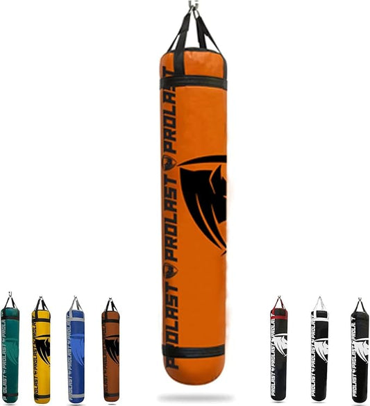 PROLAST Heavy Punching Kicking Bag for Adults, Boxing, MMA, Martial Arts, Muay Thai, Strength Training Equipment, Filled/Unfilled, 6ft, 150 lbs, Special Edition Logo
