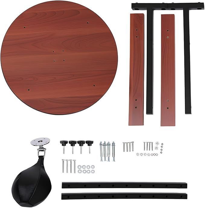 Speed Bag Platform Kit Speed Bag for Boxing Speed Punching Bag Training Equipment - Wall-Mounted, Height Adjustable, 360° Swivel Punching Ball