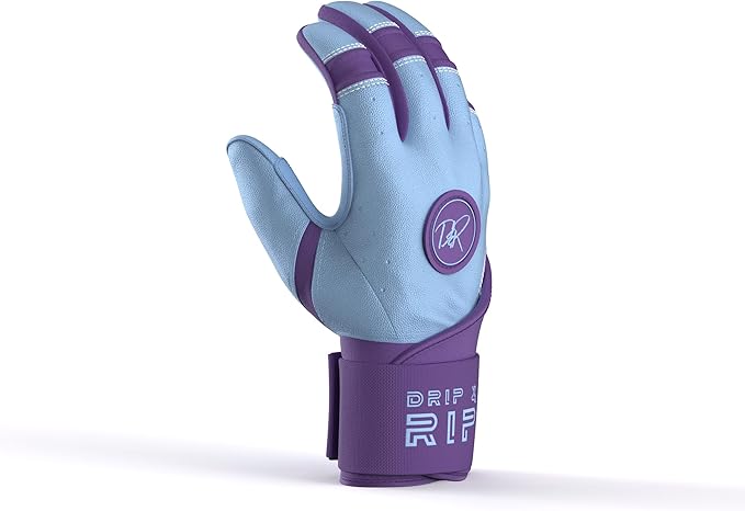 Drip & Rip Baller Series - Youth Batting Gloves + Adult Batting Gloves - for Softball and Baseball - Long Cuff Style for Men and Youth