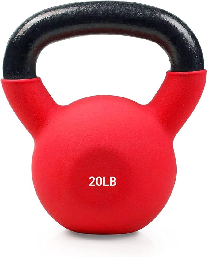 RitFit Neoprene Coated Solid Cast Iron Kettlebell 5 10 15 20 25 30 35 40 45 50 LB, Great for Full Body Workout, Cross-Training, Weight Loss & Strength Training