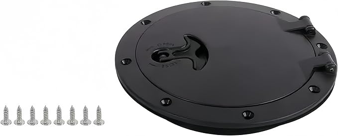 6/8/9 Inch Round Hatch Cover Deck Plate ABS Accessories Hatch Cover with Red Waterproof Bag for Kayak Boat Fishing Rigging