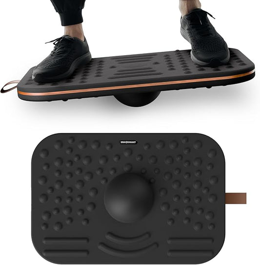Balance Board For Standing desk|2-in-1 Dual-Sided Balance trainer & Anti-Fatigue Standing Mat| 360-Degree Wobble Board For Home Gym,Office