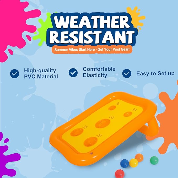 DIMAR GARDEN Pool Toss Ball Game Toy for Swimming Pool Party Toys Deals, Orange