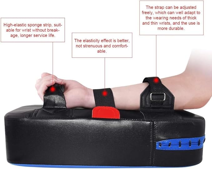 TLBTEK Taekwondo Kick Shield - Muay Thai MMA Karate Kickboxing Training Pads - Curved Leather Strike Shield