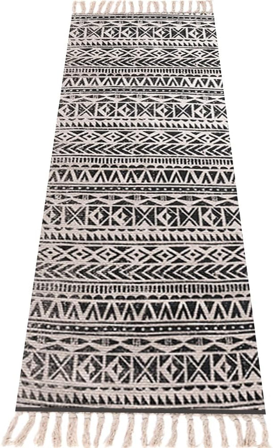nuveti Cotton Yoga Mat - Absorbent, Grippy Tight Weave, Ashtanga & Hot Yoga Rug, Helps with Slippery Hands & Feet