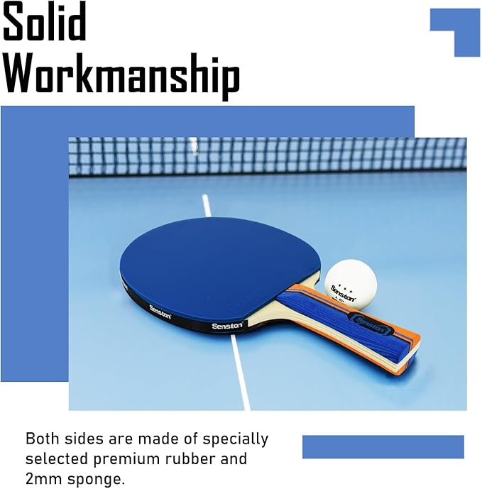 Senston Ping Pong Paddles Family Entertainment Set for Entertainment or Competition - Ping Pong Paddle Set