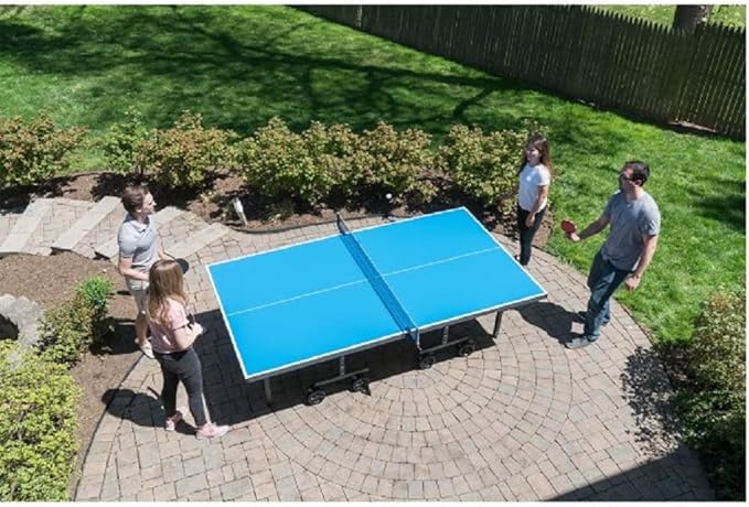 JOOLA NOVA Outdoor Ping Pong Table with Waterproof Table Tennis Net Set - Quick Assembly - All Weather Aluminum Composite Surface - Tournament Quality - Indoor & Outdoor Compatible