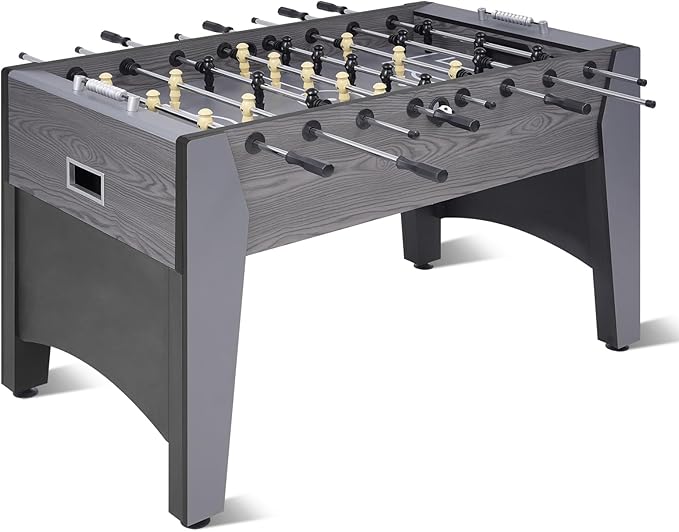54" Foosball Table for Adults & Kids - Competition Size Soccer Game Table with 2 Balls, Leg Levelers - Heavy Duty Arcade Table Set for Game Room Family Home Indoor Outdoor Party