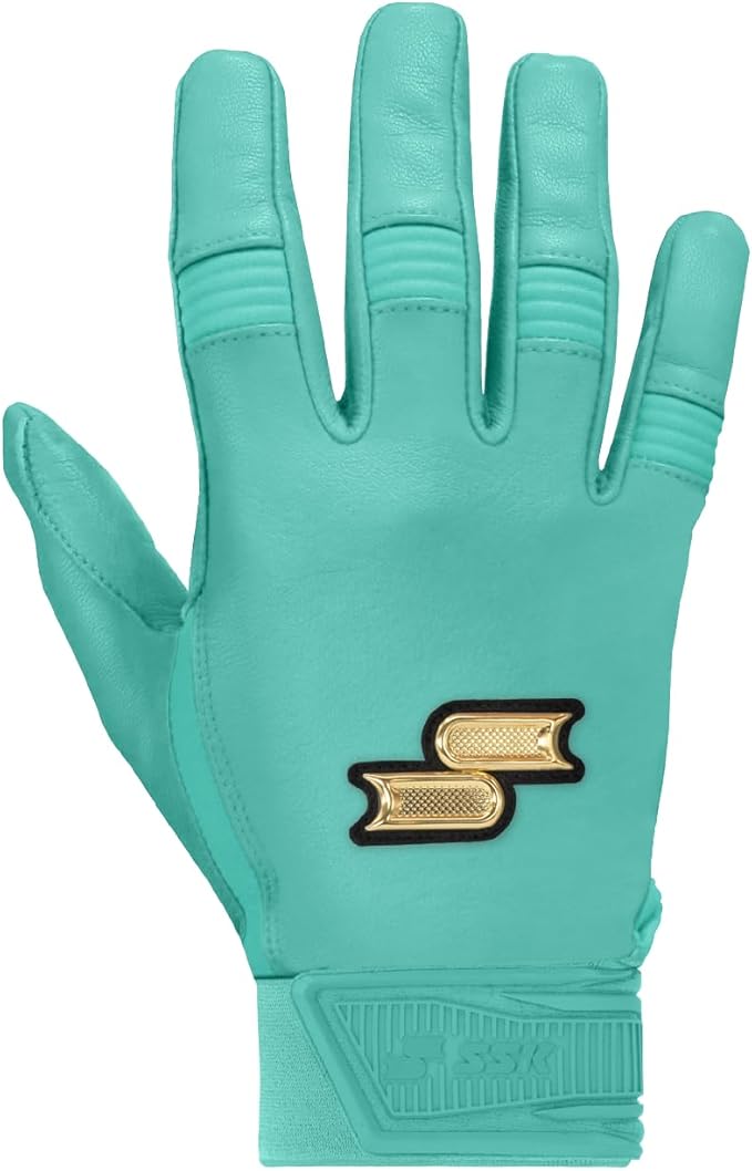 SSK Showcase Youth Baseball Batting Gloves - Durable Full Cabretta Leather Glove - 8 Colors