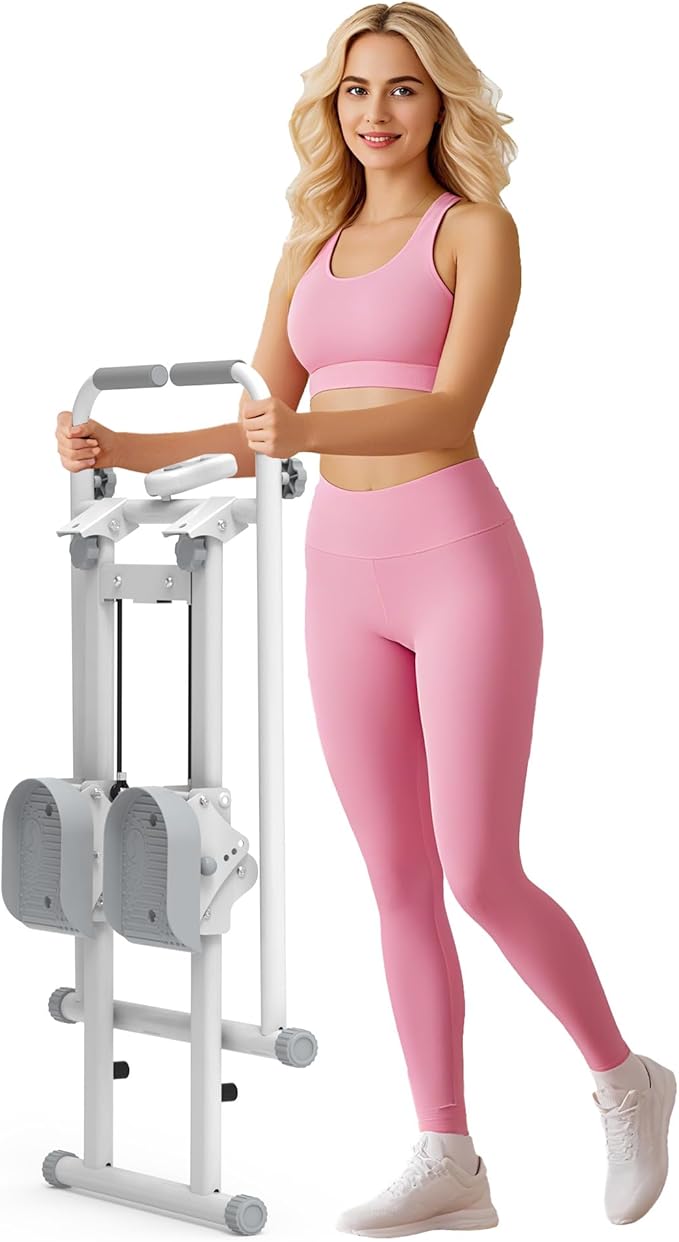 Leikefitness Stair Stepper for Home-Upgrade Vertical Climber,Folding Cardio Exercise Machine,Stair Climber for Full Body Workout with Adjustable Handlebar for Women & Men