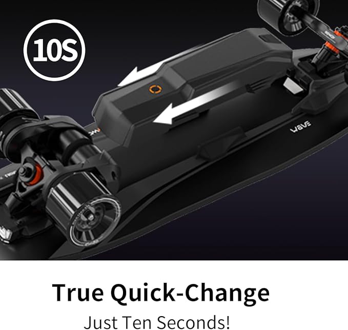 Exway Wave Belt 99Wh Electric Skateboards with Remote, Top Speed of 23 Mph, Quick-Swap Battery, 440 LBS Max Load, IP55 Waterproof, Mini Cruiser for Adults & Teens (W1)