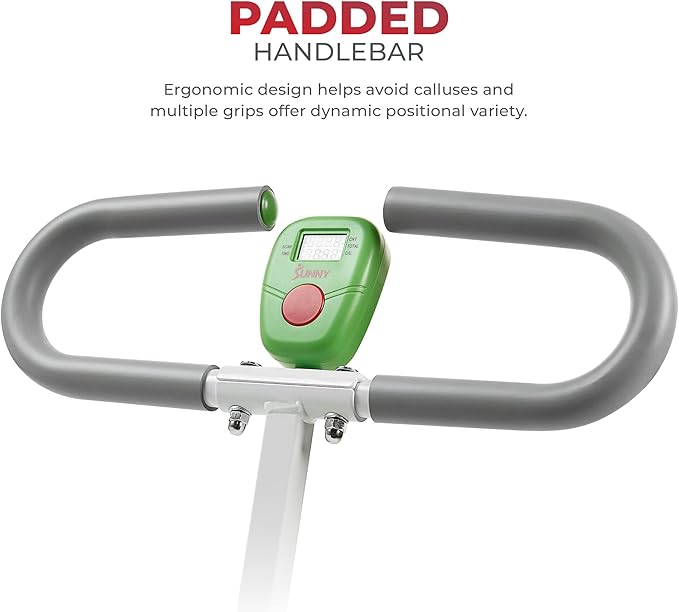Sunny Health & Fitness Row-N-Ride Squat Assist Trainer, Foldable & Easy Setup Exercise w/Adjustable Resistance, Home Training Machine for Arm, Glute & Leg Workout, Optional Free SunnyFit App Connect