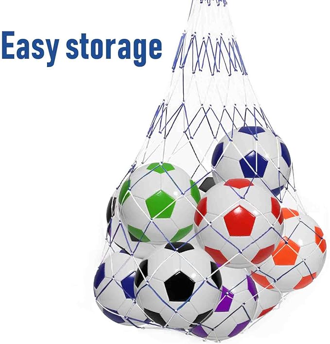 6 Pack Deflated Soccer Balls Set - Official Size 5/4/3 for Adults & Youth - Includes Air Pump - Multi-Color Outdoor Sports Balls for Training, Matches & Gifts