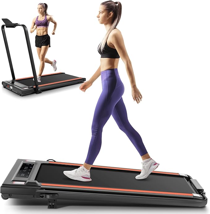 ANCHEER 4 in 1 Under Desk Treadmill with Incline - 2s Folding/Max 300 lb Capacity Walking Pad - Compact Electric Treadmill for Home, Gym, or Office with LED Touch Screen and Remote Control