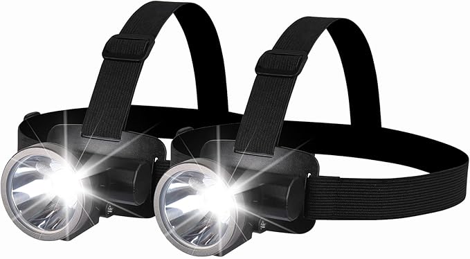 Bright LED Rechargeable Headlamp,Lightweight Mini Head Lamp with 2 Modes,IPX5 Waterproof USB Headlight with 90° Adjustable, Outdoor Portable Flashlight Headlamps for Hiking Running Camping(2pcs)