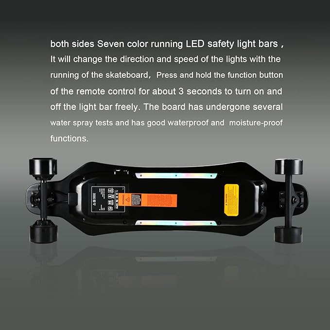 JKING Electric Skateboard Electric Longboard with Remote Control Electric Skateboard,900W Hub-Motor,26 MPH Top Speed,21.8 Miles Range,3 Speed Adjustment,Max Load 330 Lbs,6 Months Warranty