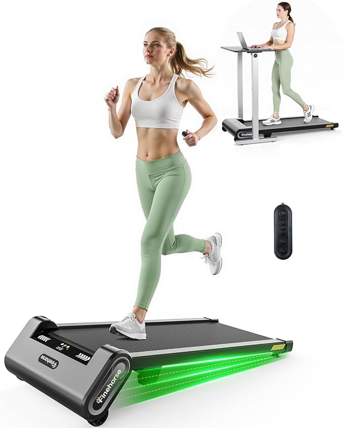 13% 6-Level Walking Pad with Auto Incline - Treadmill with Auto Incline and Remote Control, 330Lbs Capacity Portable Compact Treadmill for Home Office, LED Display