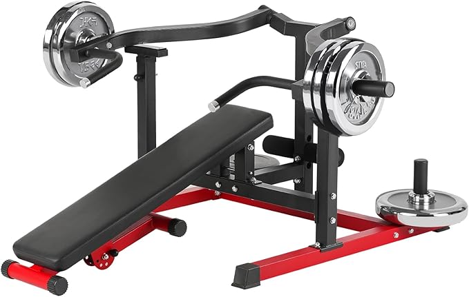 VEVOR Chest Press Machine, Bench Press Set, Adjustable Flat Incline Bench with Independent Converging Arms, Upper Chest Equipment, Fitness Home Gym Equipment Chest