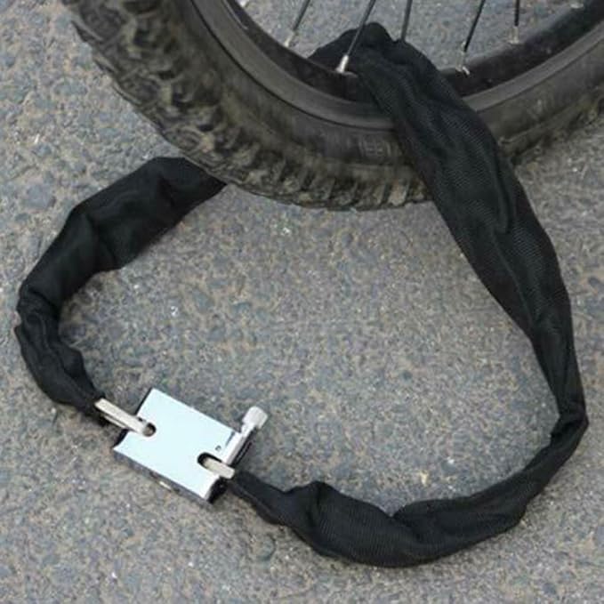 Bicycle Chain Lock Heavy Duty Safety Padlock, 39" Metal Chain Rope Square Head Chain Lock, Bicycle General Anti-Theft Lock, 26 * 80cm/(10" * 2.6 Ft)