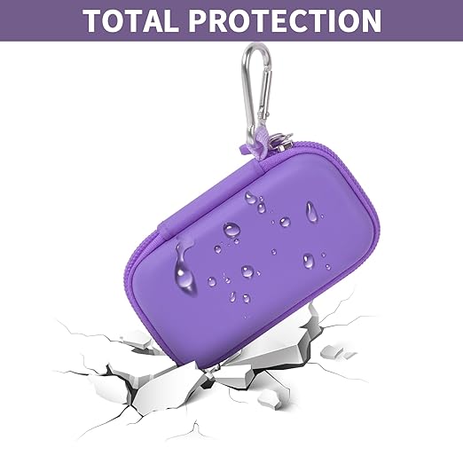 Heart Rate Monitor Case for AliveCor for KardiaMobile 6L / 6L Max 1L Personal EKG Monitor Storage Holder Fits for Cardiac Mobile Portable Heart Rate Monitor Bag Organizer (Pill Box Included) Purple