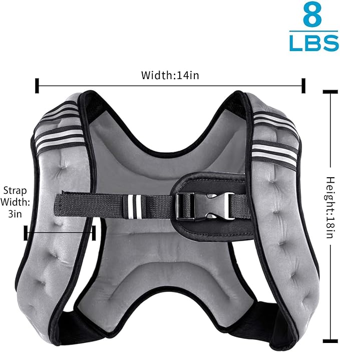 Weighted Vest Weight Vest for Men Women Kids Weights Included, Body Weight Vests Adjustable for Running, Training Workout, Jogging, Walking